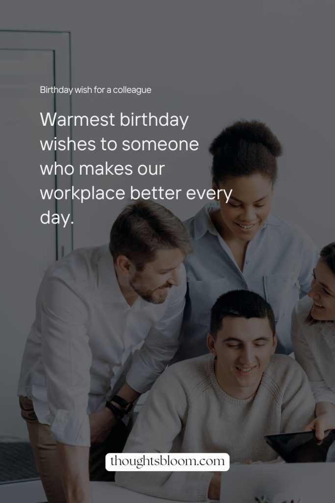Simple Birthday Wishes for Colleagues
